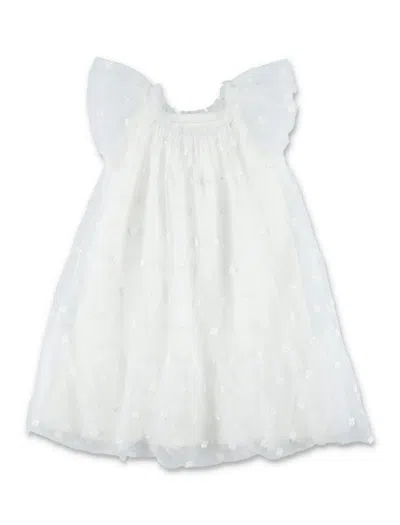 Bonpoint Kids' Tulle Ricamo Dress In White
