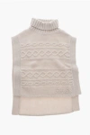 Bonpoint Turtleneck Wool Graziella Vest In Neutral