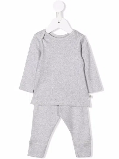 Bonpoint Babies' Two-piece Cotton Tracksuit In Grey