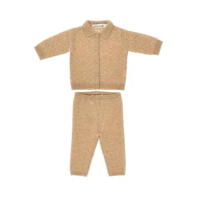 Bonpoint Two-piece Set In Cashmere Kids In Brown