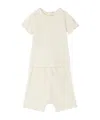 Bonpoint Two-piece Short-sleeved T-shirt And Shorts In White