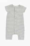 Bonpoint Two-tone Striped Bodysuit With Front Buttoning