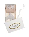 Bonpoint Unisex Birth 3-piece Ribbed Top & Leggings Set - Baby In Fleurs Orange