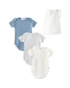 Bonpoint Unisex Bodysuit, Pack Of 3 - Baby In Upb Ciel