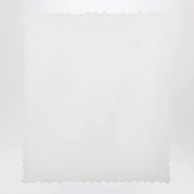 Bonpoint Unisex Cotton & Wool Blend Shawl In White