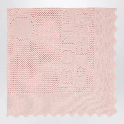 Bonpoint Unisex Cotton And Wool Shawl In Pink