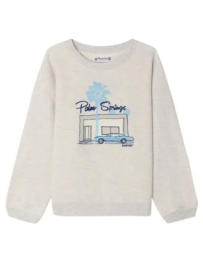 Bonpoint Unisex Kids Cotton Crewneck Sweatshirt In Beige
