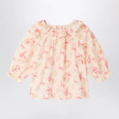 Bonpoint Unisex Mini Dolci Blouse With Cherry Print In Multi