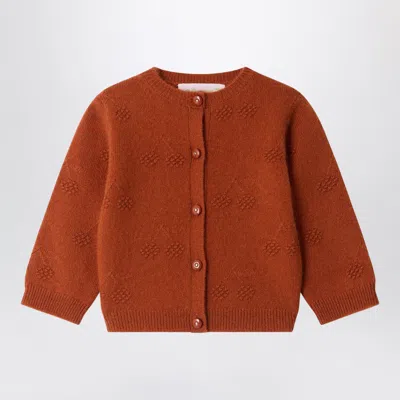 Bonpoint Unisex Tibile Cashmere Cardigan In Brown