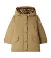 Bonpoint Water-repellent Hooded Parka In Brown