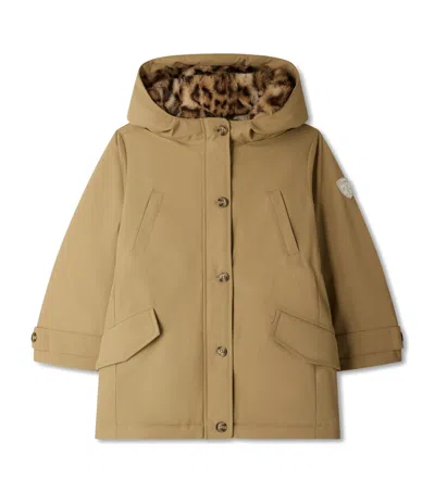 Bonpoint Kids' Water-repellent Hooded Parka In Brown
