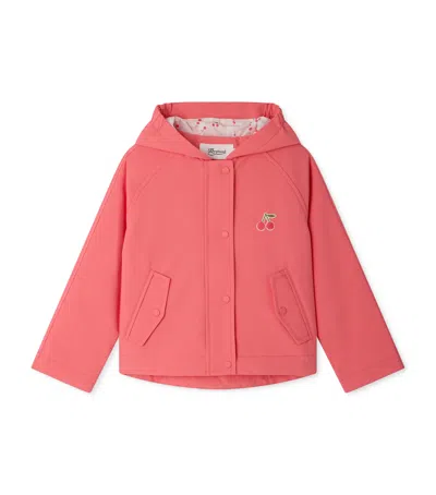 Bonpoint Kids' Water-repellent Hooded Parka In Red