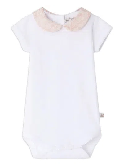 Bonpoint Babies' Floral-print Cotton Bodysuit In Pink