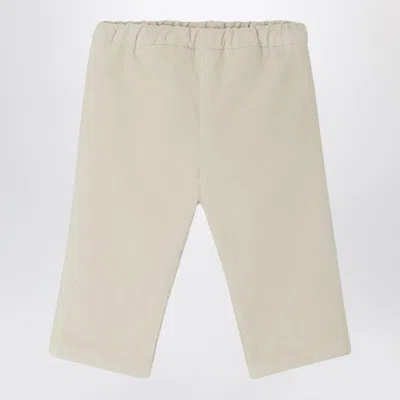 Bonpoint White Corduroy Bandy Trousers In Beige