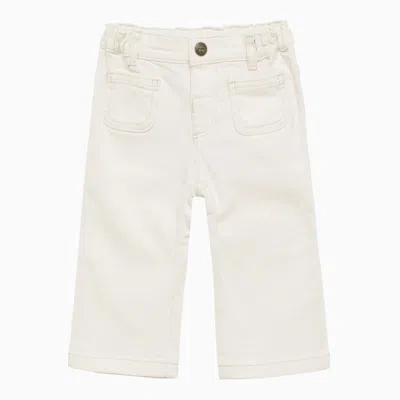 Bonpoint Kids' White Cotton Trousers