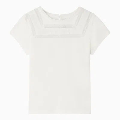 Bonpoint White Fina Cotton T-shirt