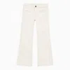 BONPOINT WHITE FLARED COTTON TROUSERS