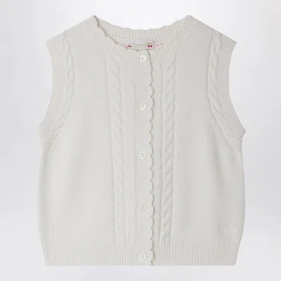 Bonpoint White Jobolene Vest In Gray