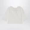 Bonpoint White Joliette Blouse With Ruffles In White
