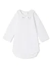 Bonpoint Juillet Cotton Bodysuit In White