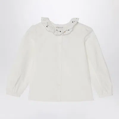 Bonpoint White Ruffled Blouse