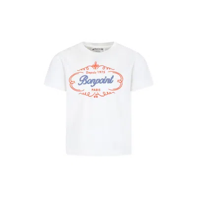 Bonpoint Kids' White T-shirt For Boy With Logo