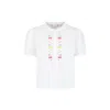 Bonpoint White Top For Girl With Cherries In White