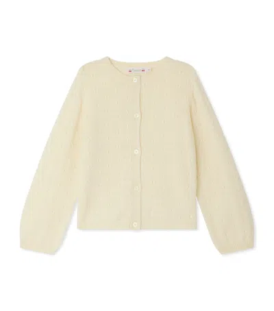 Bonpoint Kids' Baby Tibile Wool And Alpaca Cardigan In Neutral