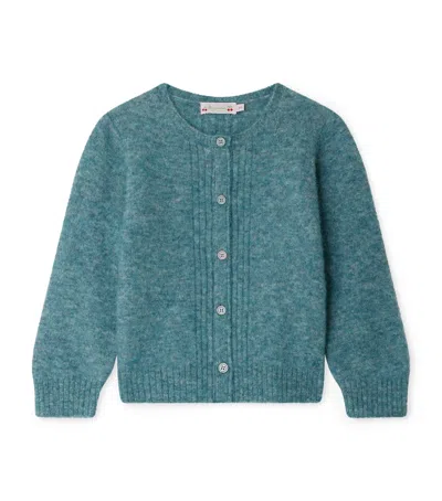 Bonpoint Kids' Wool-alpaca-blend Jeana Cardigan In Orange