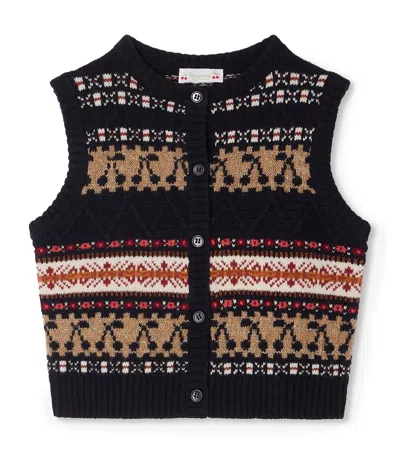 BONPOINT WOOL-BLEND JONIA SLEEVELESS CARDIGAN