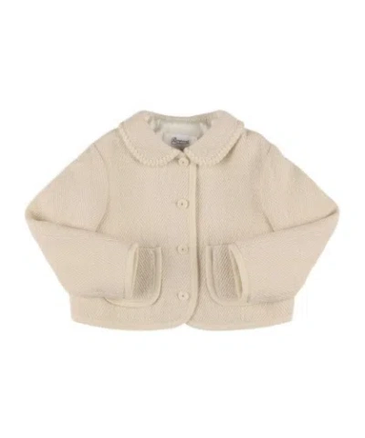 Bonpoint Wool Blend Knit Cardigan In Nude