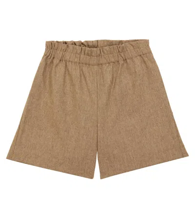 Bonpoint Kids' Wool-blend Shorts In Brown