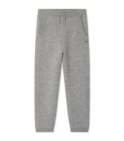 Bonpoint Kids' Wool-cashmere Drawstring Sweatpants In Gray