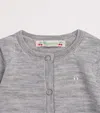 Bonpoint Wool Cherry Cardigan In Gray