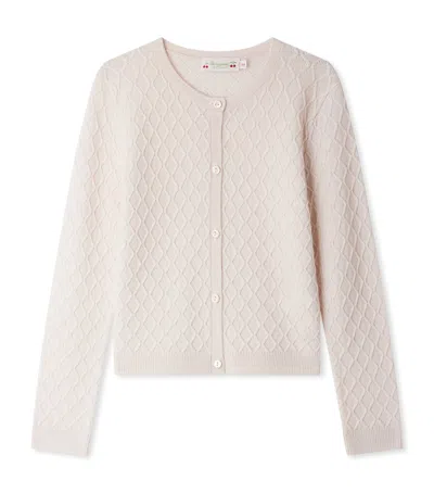 BONPOINT WOOL DIAMOND-KNIT GARANCIE CARDIGAN