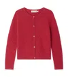 Bonpoint Diamond-quilted Wool Cardigan In Red