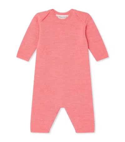 Bonpoint Kids'  Wool Eli Playsuit In Pink