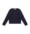 Bonpoint Wool Embroidered Cardigan In Blue
