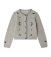 Bonpoint L Cardigan With Embroidery Kids In Gray