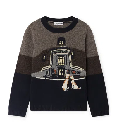 BONPOINT WOOL JACQUARD JEAN SWEATER