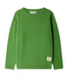 Bonpoint Jason Elbow-patch Wool Sweater In Green