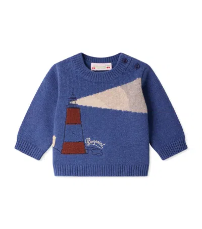 Bonpoint Kids'  Wool Lighthouse Jumper In Blue