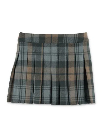 Bonpoint Wool Mini Skirt For Girls - Fall/winter 2025 In Brown