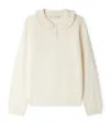 Bonpoint Wool Peter Pan-collar Sweater In White