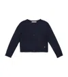 Bonpoint Wool Rolled-hem Cardigan In Blue