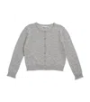 Bonpoint Wool Rolled-hem Cardigan In Gray