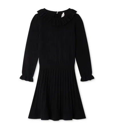 Bonpoint Kids' Wool-silk Jelma Dress In Black