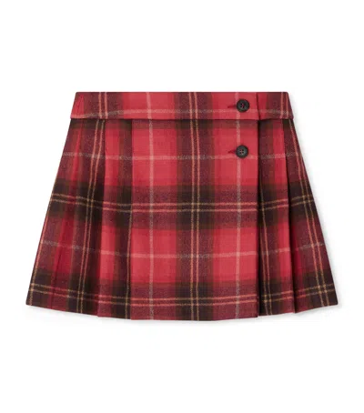 BONPOINT WOOL TARTAN SKIRT