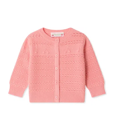 Bonpoint Kids'  Wool-blend Cardigan In Brown