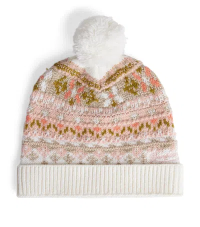 Bonpoint Kids'  Wool-blend Jacquard Beanie In White